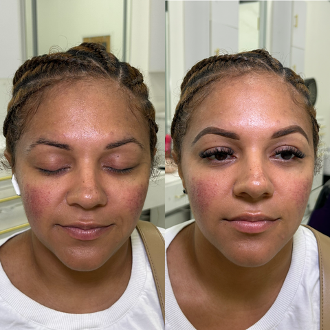 Brow fill and cluster lashes