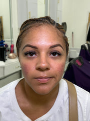 Brow fill and cluster lashes